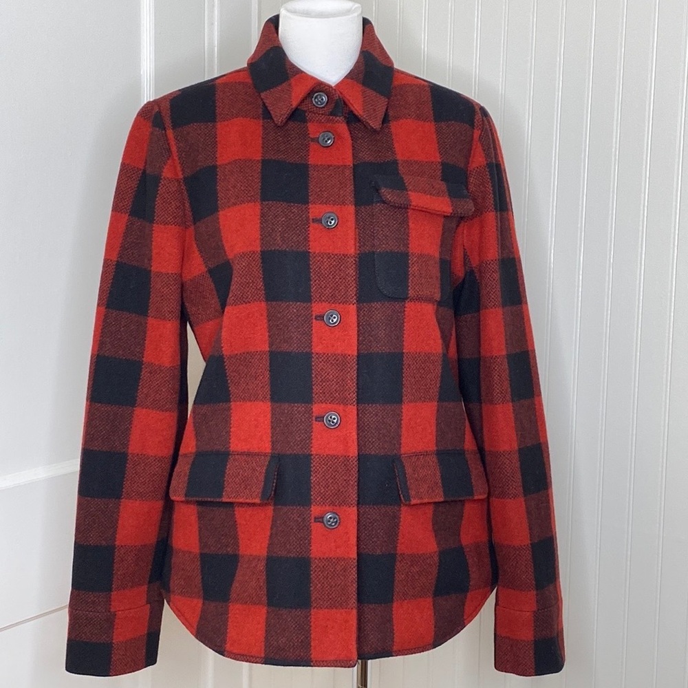 J. Crew Wool Buffalo Plaid Jacket